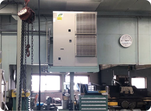 金属加工工場の井戸水クーラー